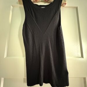 Express Black Ribbed Tank Top
